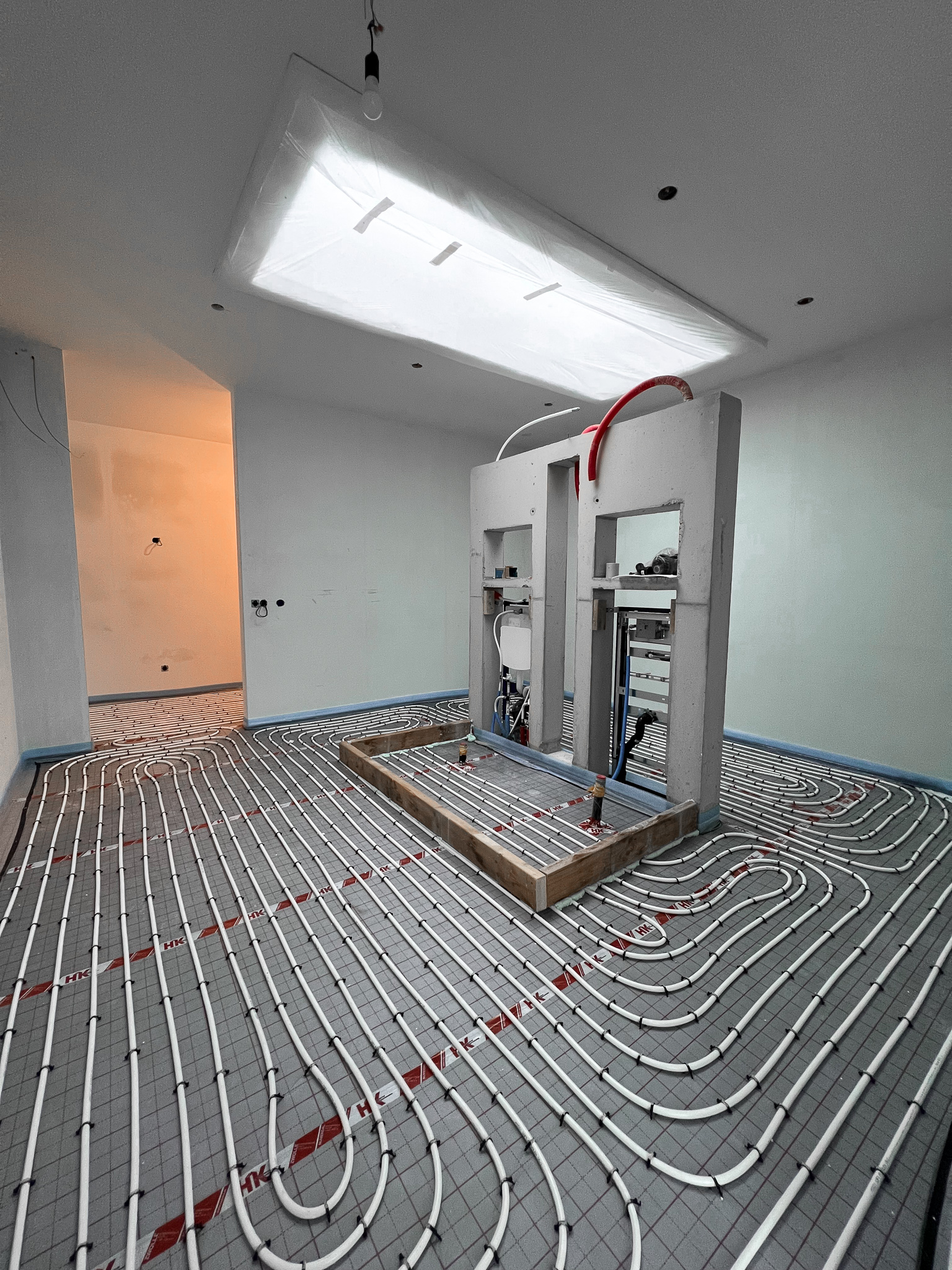Badkamer met vloerverwarming